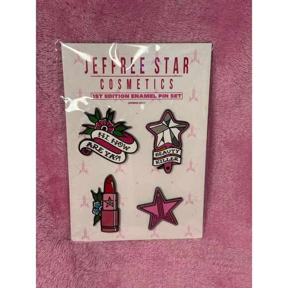 Jeffree Star 1st Edition Enamel Pin Set – Rare & Collectible! - Picture 1 of 2